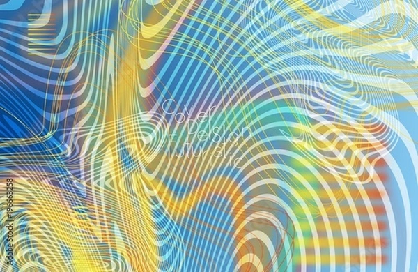 Fototapeta Abstract banner template with blurred curvy lines