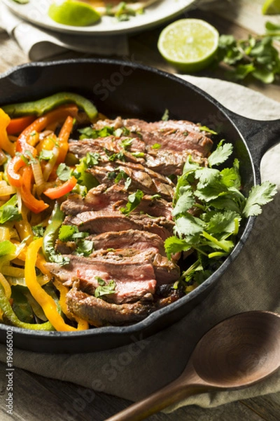 Obraz Homemade Beef Steak Fajitas