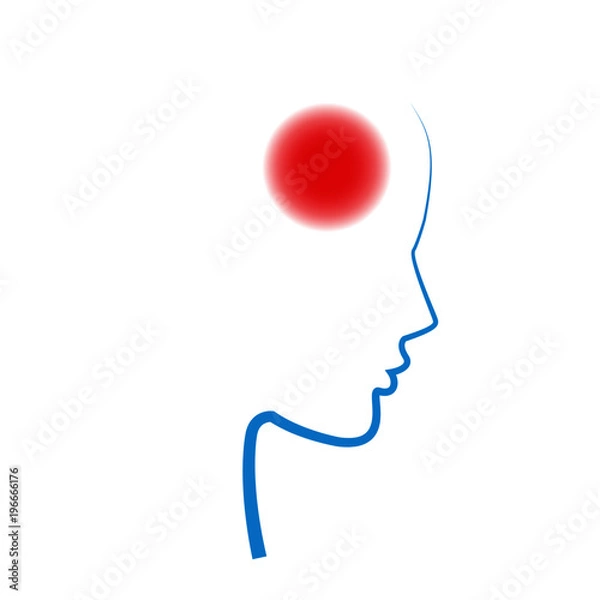 Obraz Headache illustration.Vector