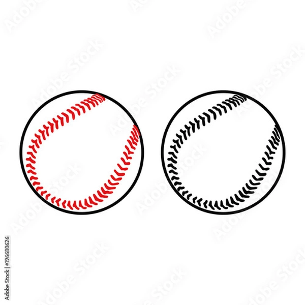 Obraz Baseball ball vector illustration
