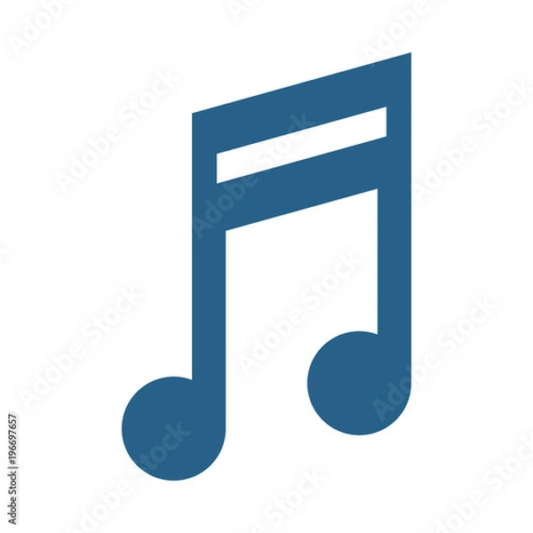 Fototapeta Music note symbol vector illustration graphic design