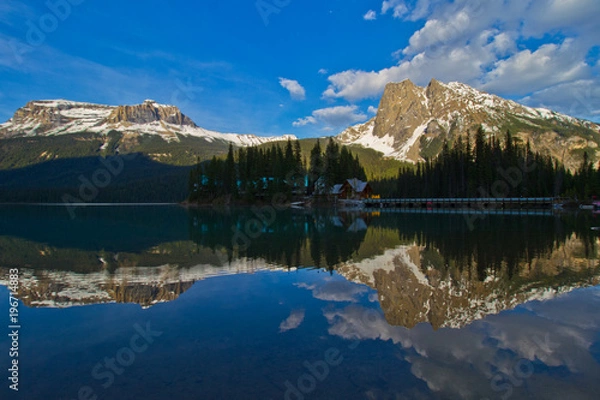 Obraz emerald lake reflection
