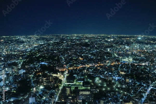 Obraz 横浜から見た神奈川の都市景観