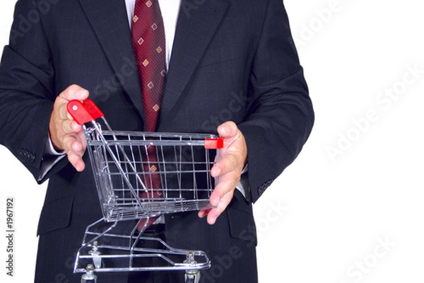 Fototapeta man with cart