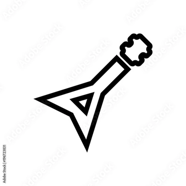 Obraz electroguitar outlined vector icon