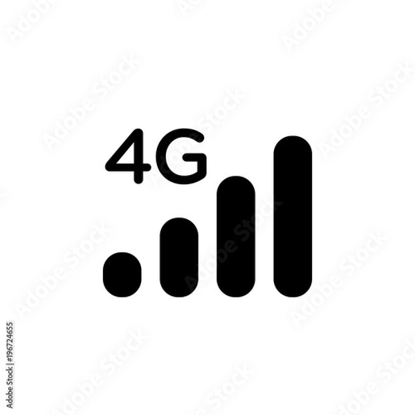Obraz 4g network filled vector icon. Modern simple isolated sign. Pixel perfect vector  illustration for logo, website, mobile app and other designs