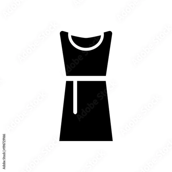 Fototapeta Dress filled vector icon. Modern simple isolated sign. Pixel perfect vector  illustration for logo, website, mobile app and other designs