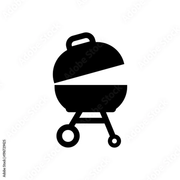 Fototapeta Barbecue filled vector icon. Modern simple isolated sign. Pixel perfect vector  illustration for logo, website, mobile app and other designs