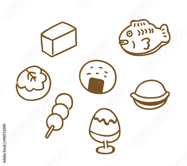 Obraz 和菓子のイラスト素材