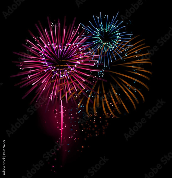 Obraz heart shaped fireworks