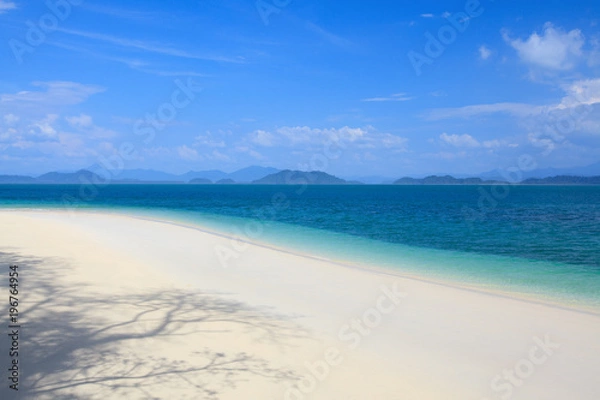Obraz Pure white sand beach on Khang Khao Island.