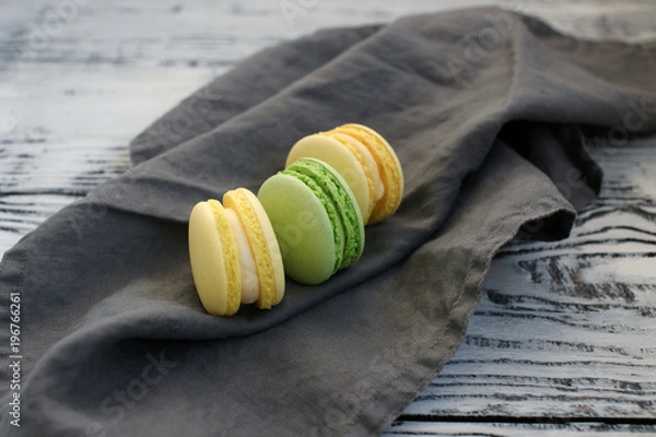 Fototapeta Multicolored macaroon macaroons