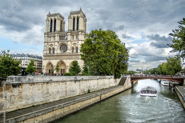 Obraz Notre Dame Cathedral and Sena river