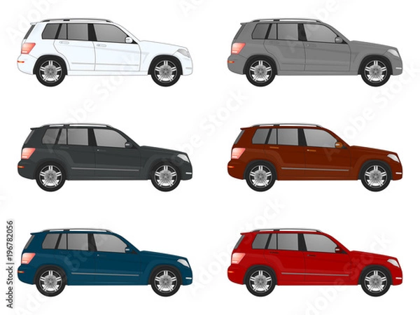 Obraz realistic car set