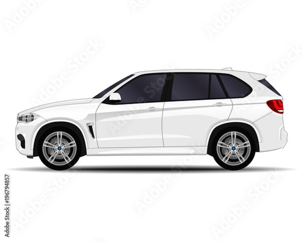 Fototapeta realistic SUV car. side view.