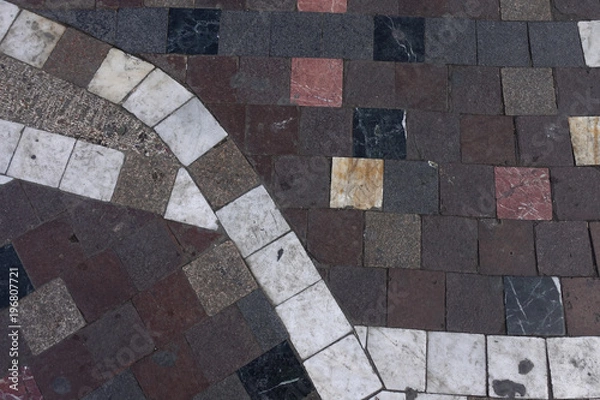 Obraz Old stone mosaic floor patten