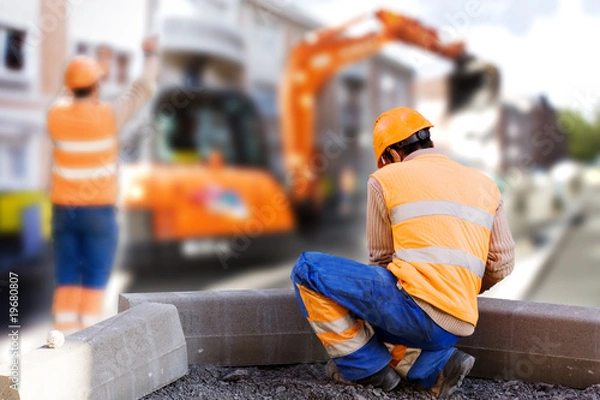 Obraz ouvrier chantier