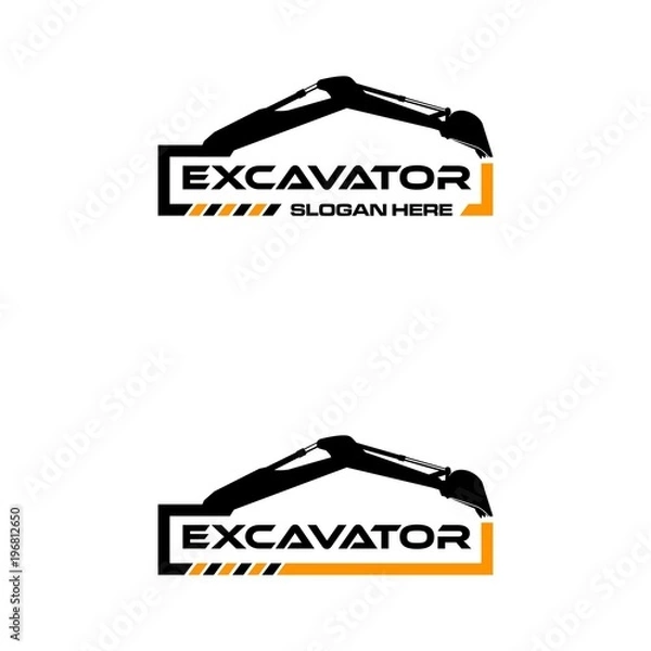 Obraz Excavator Vector Logo Template. construction, vector illustration