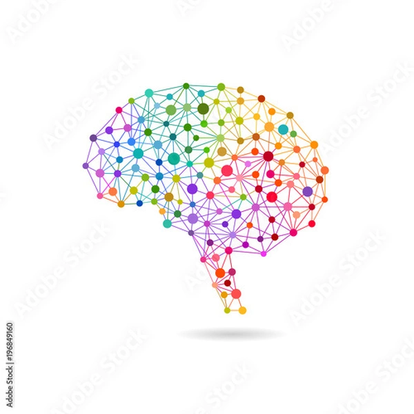 Fototapeta Creative concept of the human brain, eps10 vector