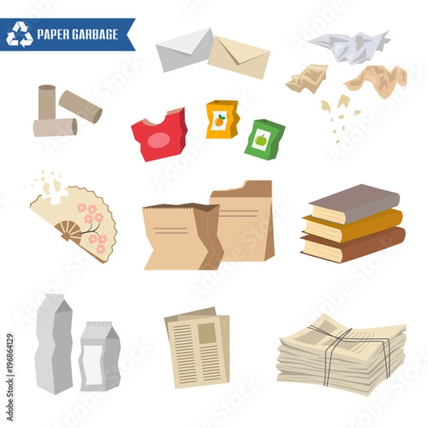 Fototapeta Śmieci na białym tle.