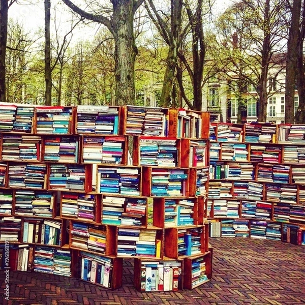 Obraz Bücher auf dem Flomarkt