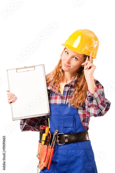 Obraz female construction worker