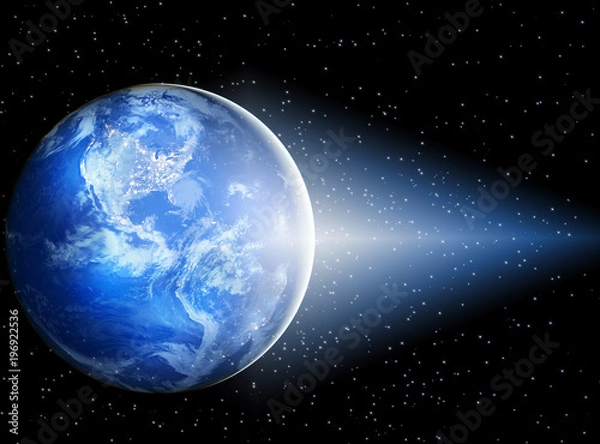 Fototapeta Earth from Space. Best Internet Concept of global business from concepts series. Elements of this image furnished by NASA. 3D illustration