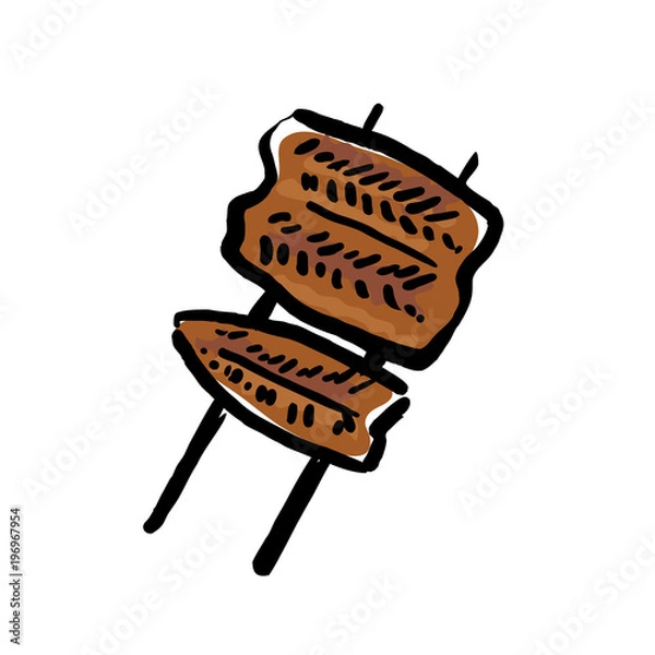 Fototapeta うなぎ　アイコン　イラスト
