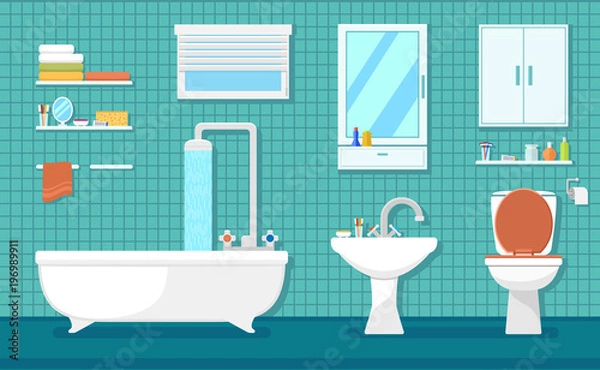 Obraz furnishing bathroom interior