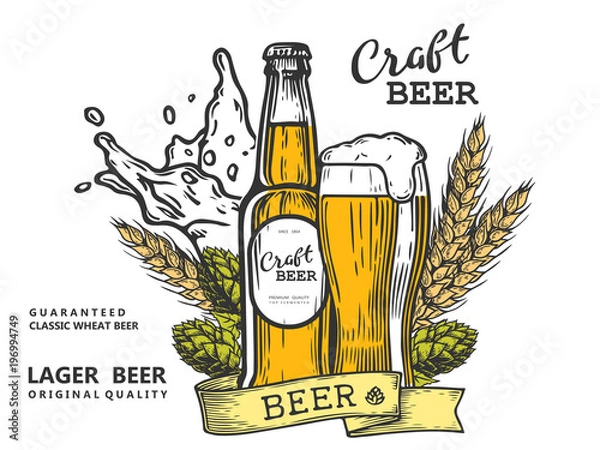 Obraz kolor emblematu piwa