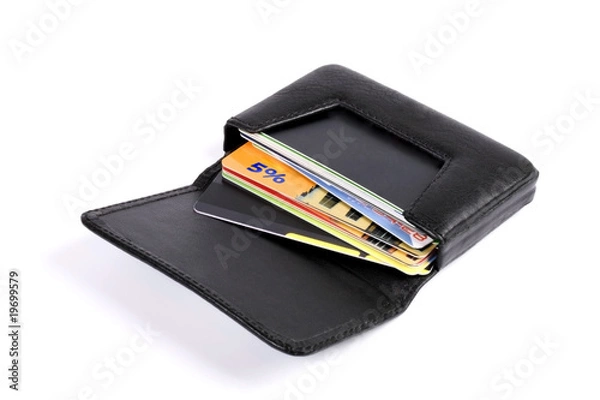 Obraz The bag with discount cards.