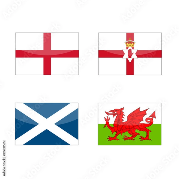 Obraz great britain vector flags
