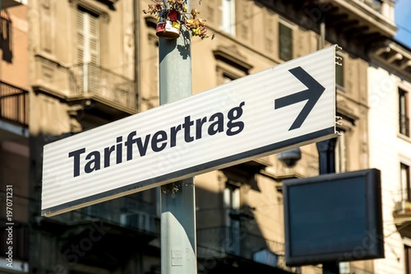 Fototapeta Schild 219 - Tarifvertrag