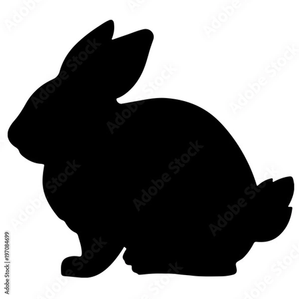 Obraz Czarna sylwetka królika