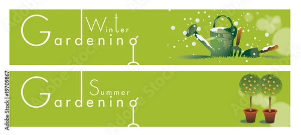 Obraz Gardening Themed Banners