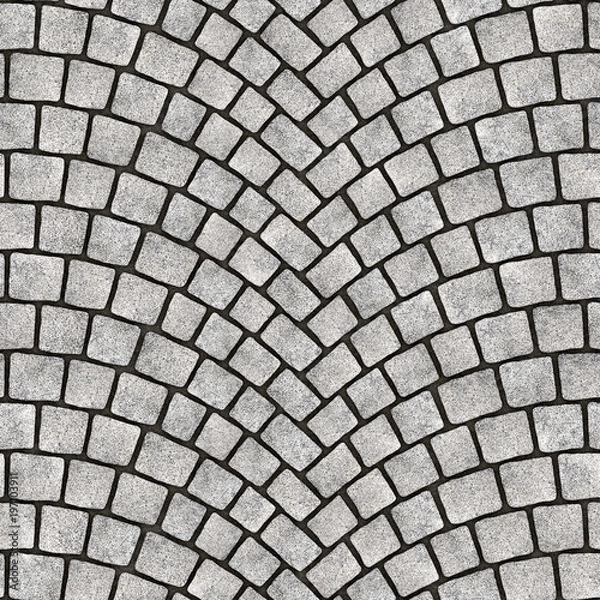 Fototapeta Arched cobblestone pavement texture 072