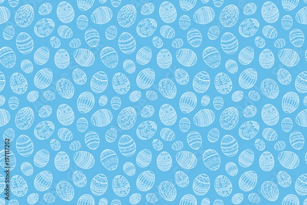Obraz Hand drawn Easter seamless pattern.