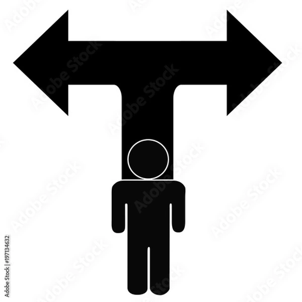 Obraz 分かれ道のイラスト