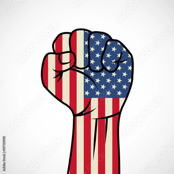 Obraz Fist with American flag
