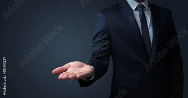Obraz Businessman handing something without concept