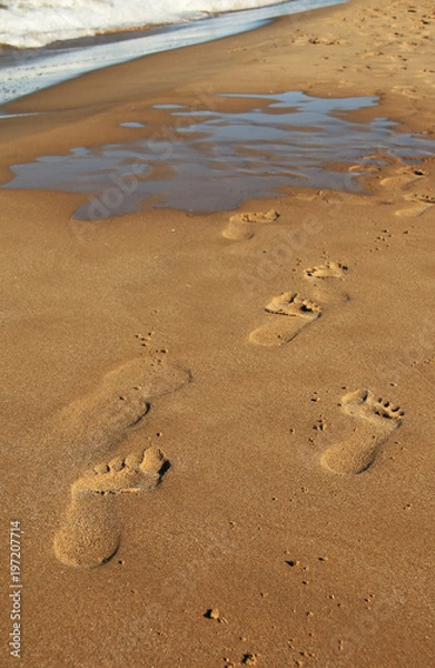 Obraz Footprints on the seashore