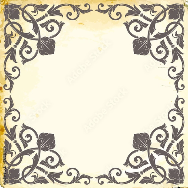 Obraz Vector baroque of vintage elements for design.