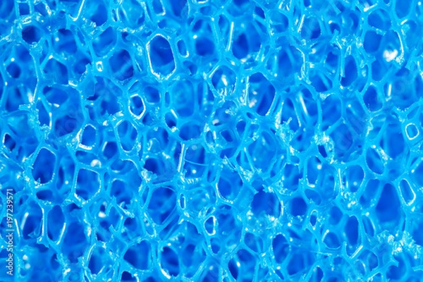Fototapeta deep blue colored polymeric material with a foam structure