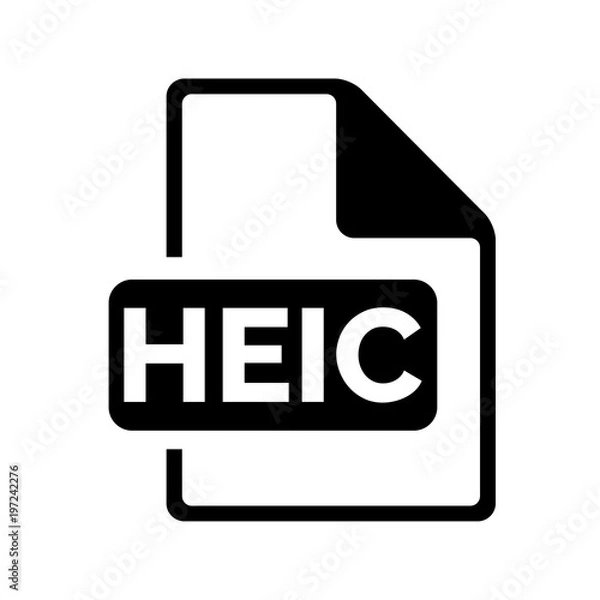 Fototapeta High Efficiency Image File Format (HEIC) icon illustration vector