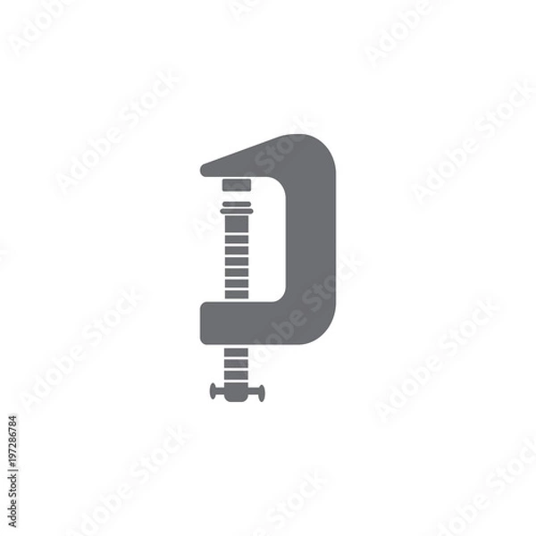 Fototapeta press clamp icon. Simple element illustration. press clamp symbol design template. Can be used for web and mobile