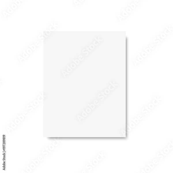 Obraz Realistic note book page with soft shadow. Vector.