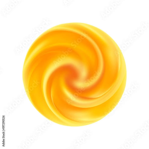 Fototapeta Yellow swirl background. Abstract orange swirl
