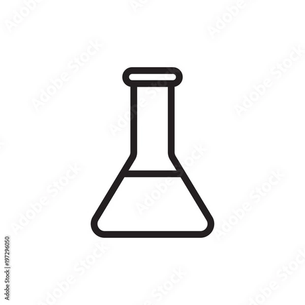 Fototapeta laboratory flask outlined vector icon. Modern simple isolated sign. Pixel perfect vector  illustration for logo, website, mobile app and other designs