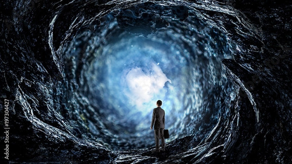 Fototapeta Businessman and cosmos concept