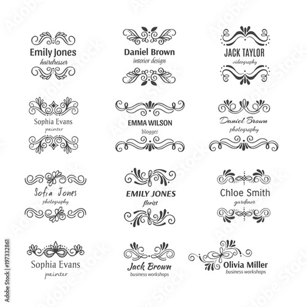 Fototapeta  Handdrawn logo template